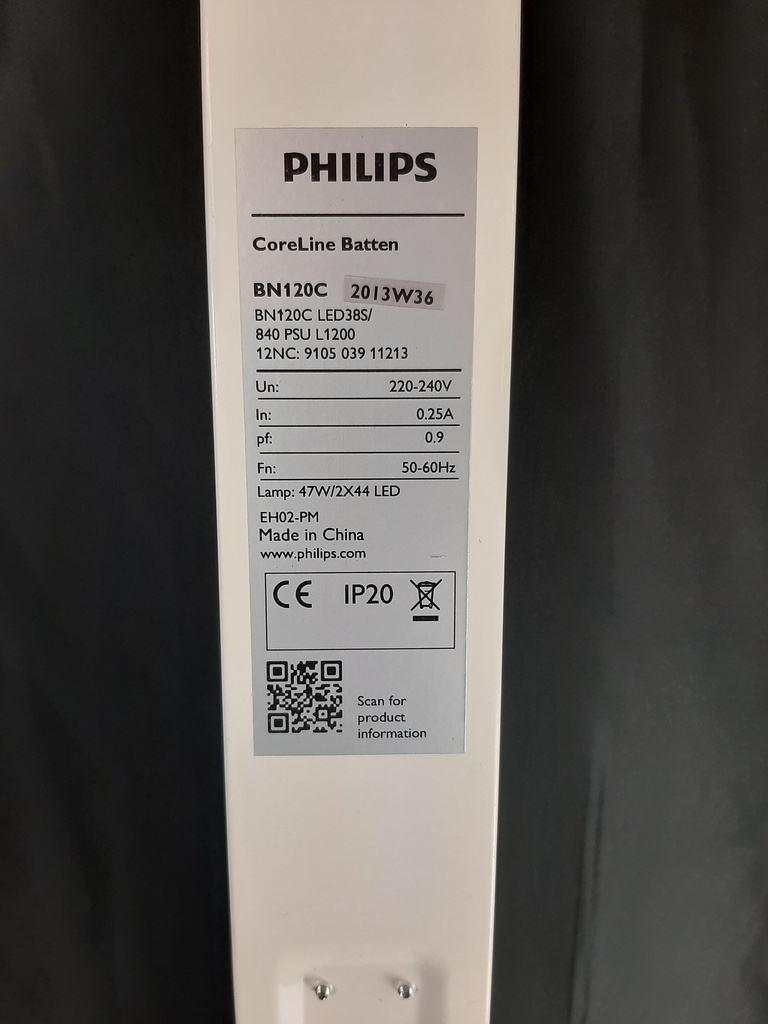 Réglette CoreLine Batten BN 120C LED 38S/840 PSU