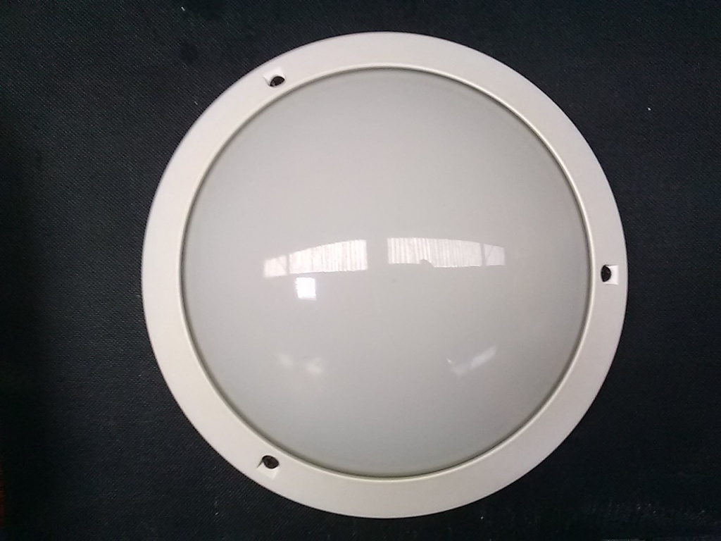 Hublot blanc Ø 296mm verre lampe fluo 18W Sarlam 514620