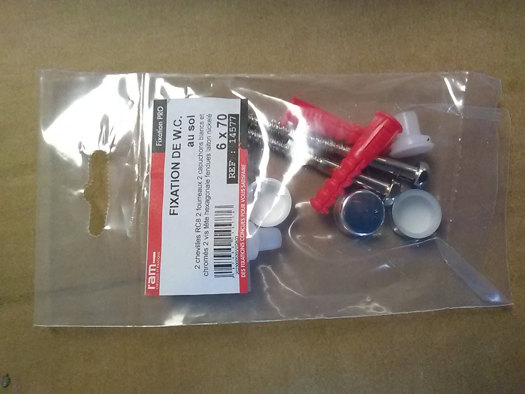 FIXATION SOL POUR CUVETTE WC 6*70